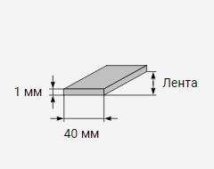 Лента стальная 1,0х40 мм