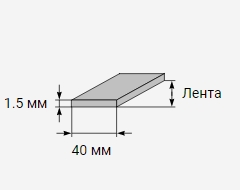 Лента стальная 1,50х40 мм